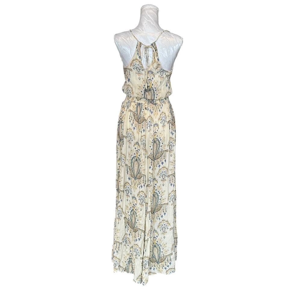 O’Neill Y2K Grecian Print Rayon Maxi Dress Double Slits XS - Picture 3 of 16